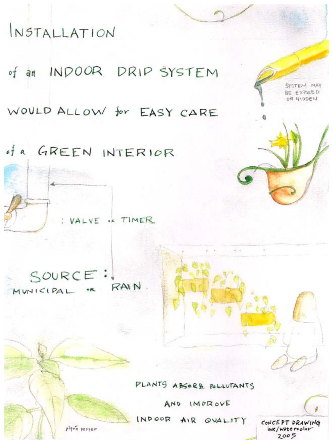 Conceptual Design for an Indoor Irrigation System